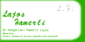 lajos hamerli business card